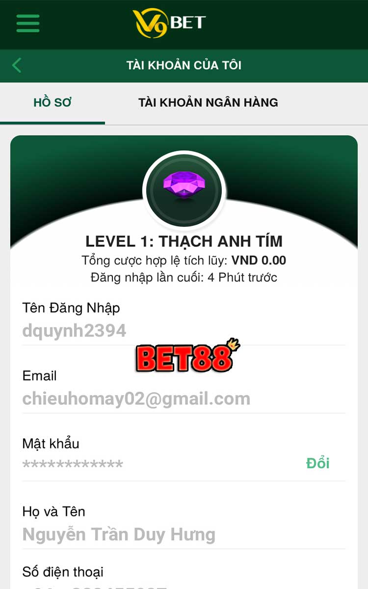 đăng ký tài khoản V9BET