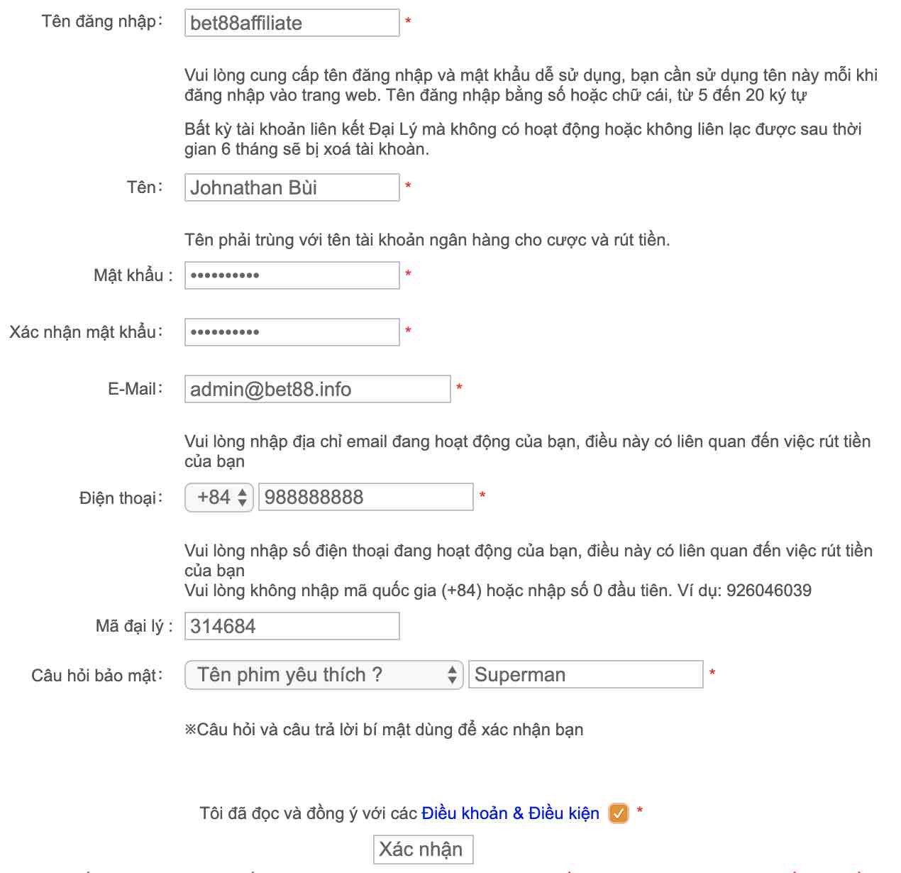 đăng ký đại lý FUN88