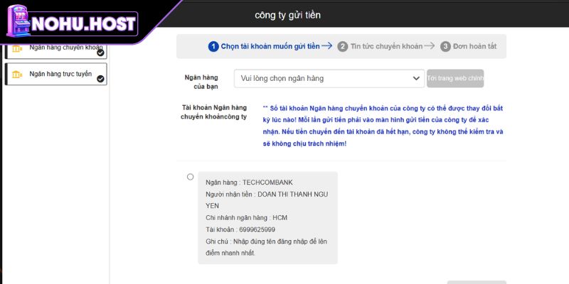 Nạp Và Rút Tiền NOHU 3 Những lưu ý quan trọng khi thực hiện giao dịch tại NOHU